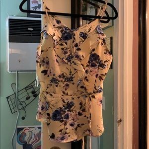 Wrap floral tank